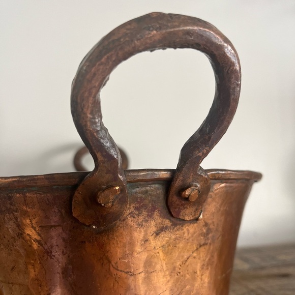 Vintage Copper Bucket with Handles - Picture 6 of 9